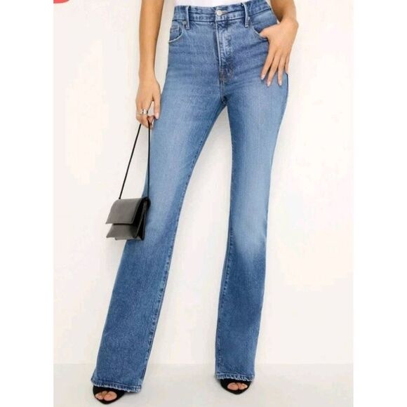 Good American Jeans Womens 8 Bootcut Soft Tech Slim New - Picture 1 of 6